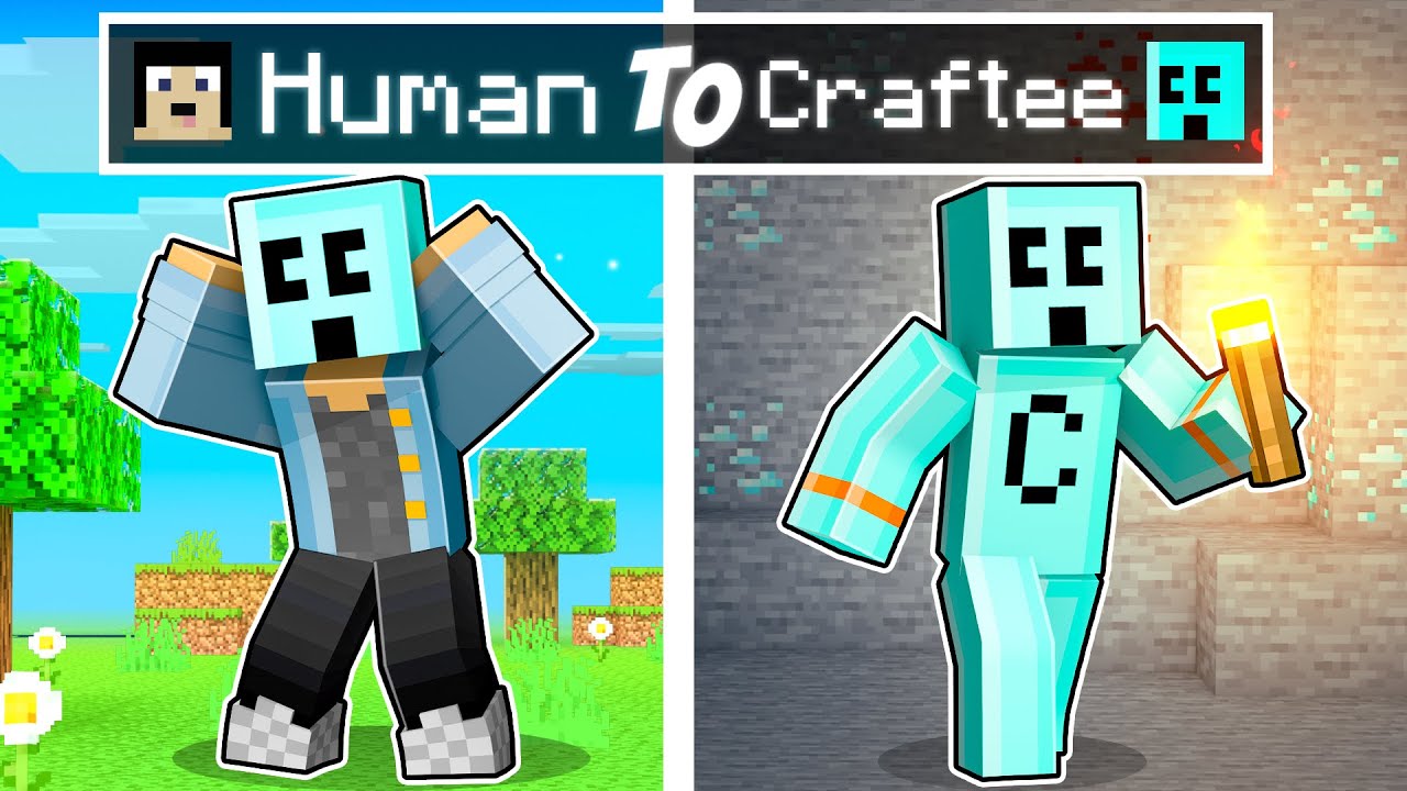 From Human to CRAFTEE in Minecraft! (feat. Craftee)