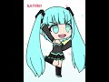 Poorly made Gacha life hatsune miku tells you to wake up bc its the first of the month