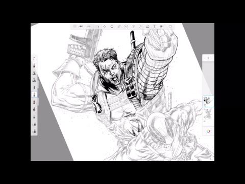 Morning Warm Up with J. Andrew World inking Rob Liefeld