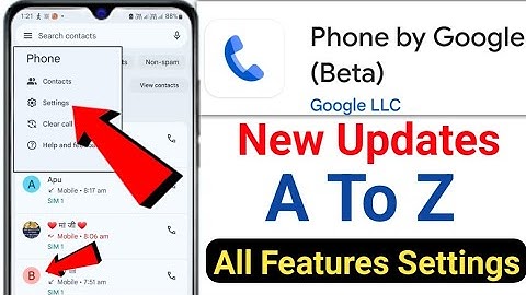 Google Phone Dialer A To Z All Features Settings In Hindi | Google Phone Dialer New Update 