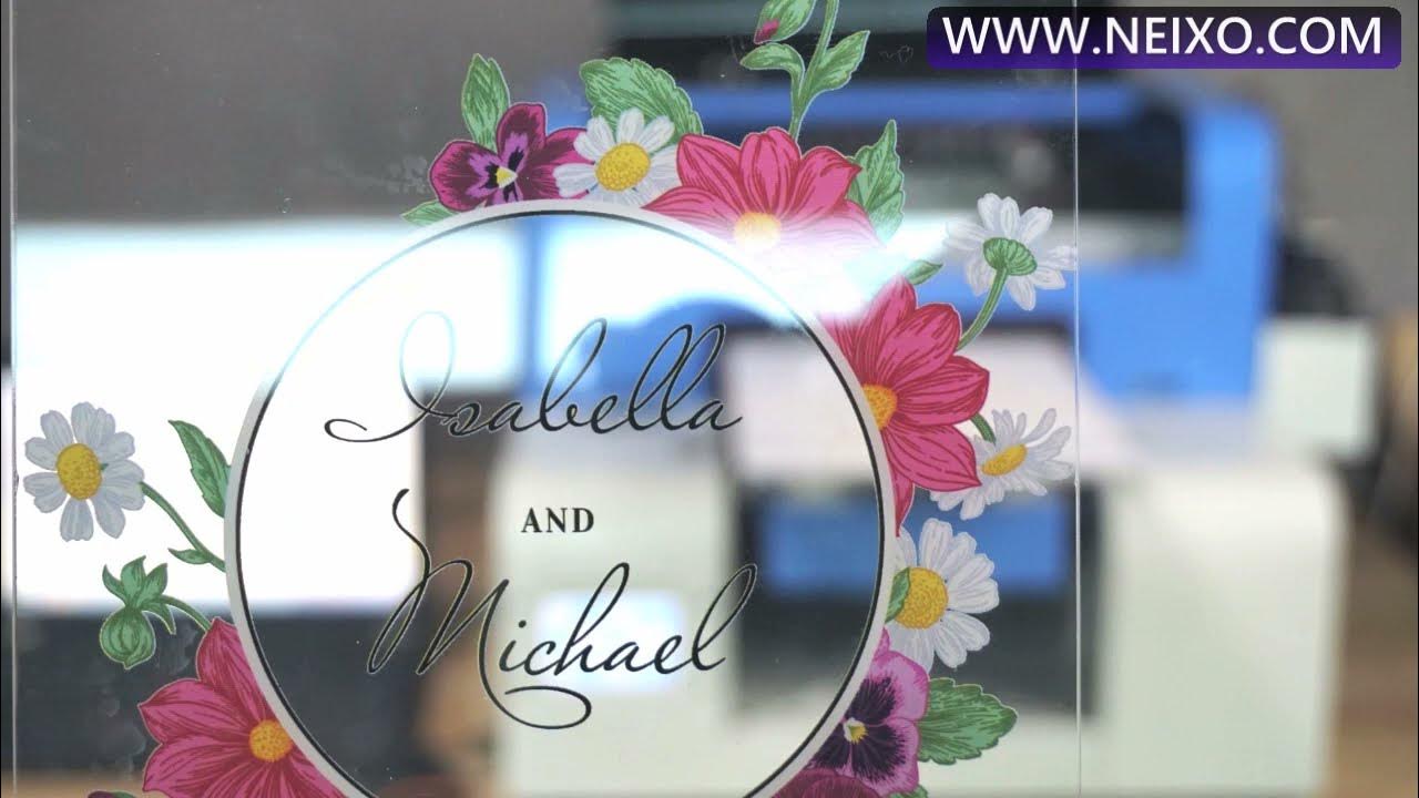 Acrylic Invitation Printing machine Custom Wedding Invitation Card Printing YouTube
