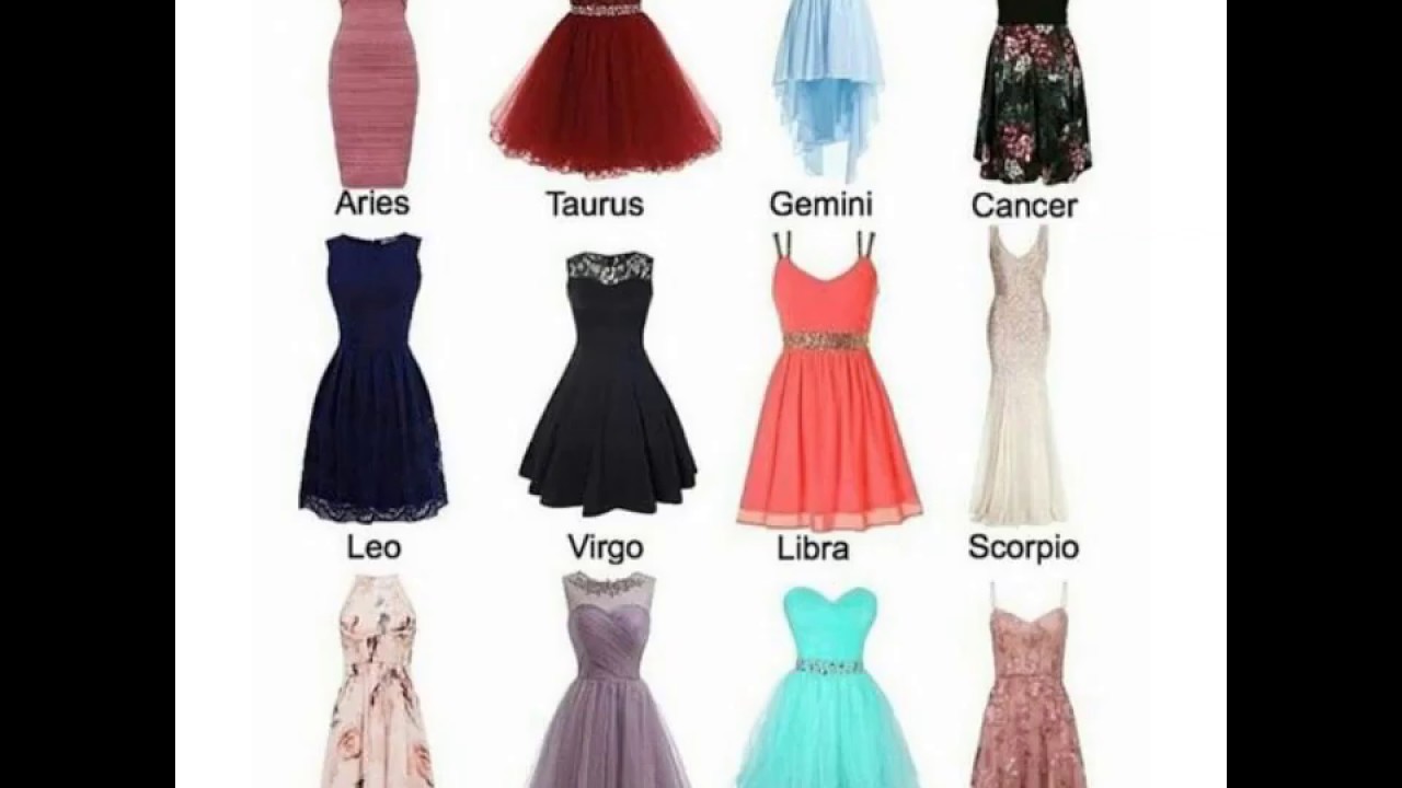 zodiac signs as dresses - YouTube