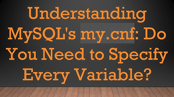 Understanding MySQL