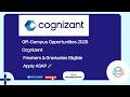 Cognizant Fresher Hiring 2026 | Salary Up To ₹3.6 LPA | RTA Monitor Job | Bengaluru Jobs 🔥