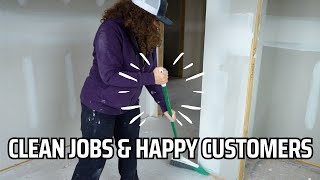 Cleaning up after drywall finishing