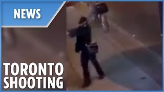 This is the chilling moment a gunman dressed in black killed woman and
shot 13 other people - including nine-year-old girl mass shooting
toront...