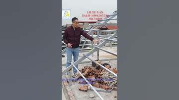 Kinh nghiệm thi công vì kèo xà gồ đảm bảo độ bền và thẩm mỹ cho mái ngói màu AZ410#shorts