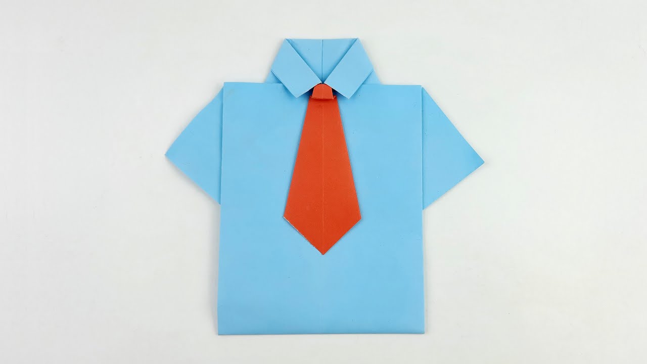 Paper Shirt - How to make paper shirt origami / DIY Paper Shirt making ...