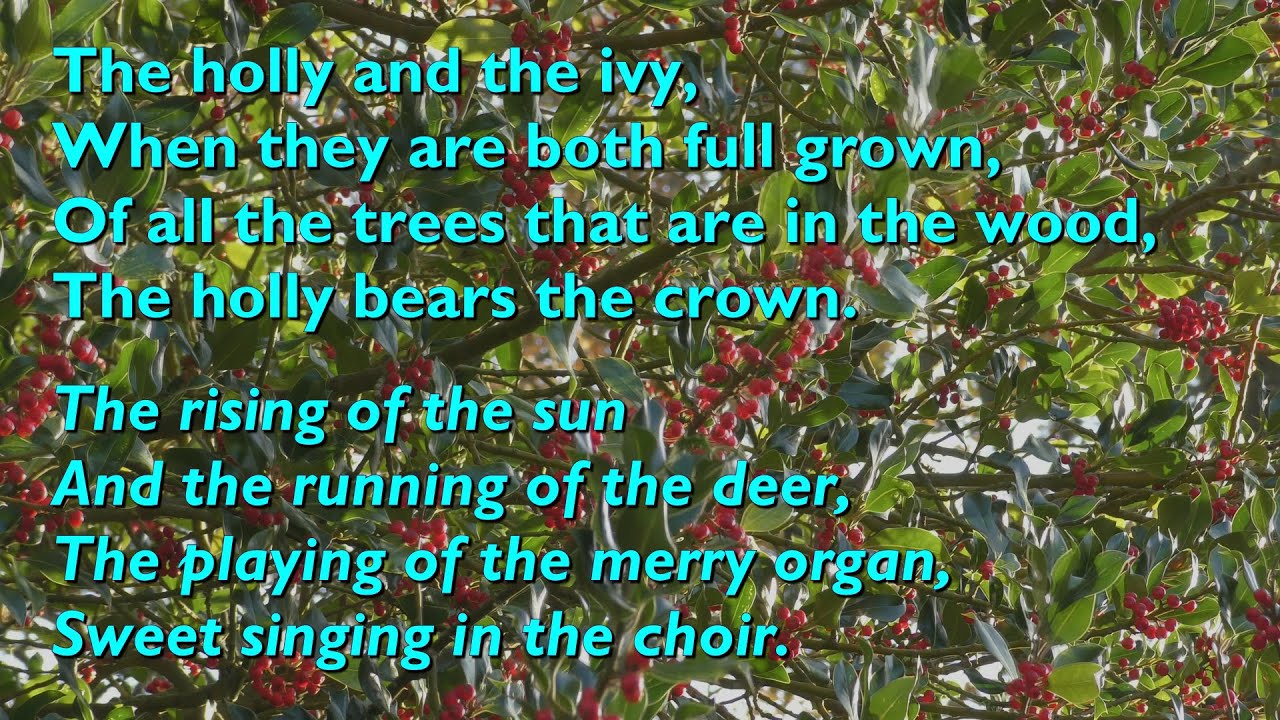 The Holly and the Ivy (Tune: Gardner - 7vv) [with lyrics for