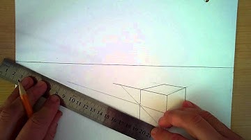 Two Point Perspective Boxes of Equal Size in a Row