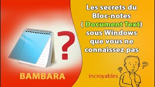 Les incroyables secrets du (Bloc-notes) sous Windows que vous ne connaissez pas /BAMANANKAN screenshot 2