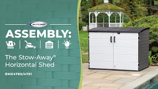 Suncast The Stow-Away® Horizontal Shed Assembly Video