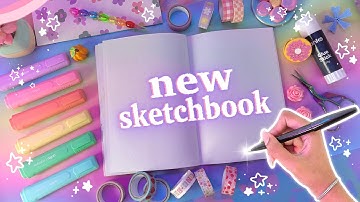 starting & customising my new sketchbook ♡ Pt. 1 {drawing, first page, front cover & more!}