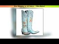 New Flower Embroidered Rivet Western Cowboy Boots Women Pointed Toe Square Heels Vintage Knight