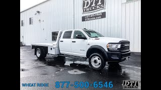 2019 Dodge Ram 5500HD 12' Flatbed Truck, Cummins 6.7L Diesel, Auto, Gooseneck Hitch