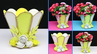 How to make a beautiful flower vase for home decoration | Home Decoration Ideas