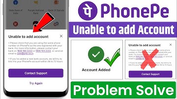 Phonepe unable to add account problem solve kaise kare 2026 !! how to add  bank account in phonepe