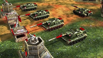 Artillery China vs 7 USA BOSS - Command & Conquer Generals Apocalyptic 2.0