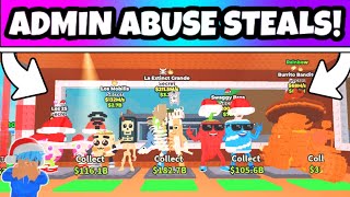 I Stole Insane Loot During Admin Abuse Using Beanie Method Unreal Steal A Brainrot