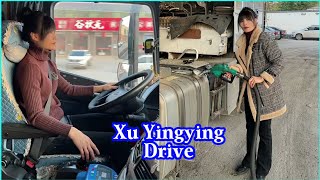 Life On The Truck. Beautiful Female Tractor Driver Xu Yingying