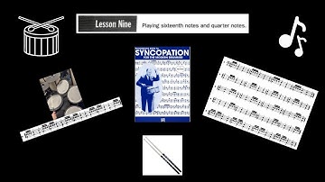 Syncopation by Reed (Lesson 9, Page 20, Number 1 - 10) - Practice with Me! #drums #drumset #drummer