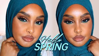 The Glam is Glaming!💙✨ (the perfect pop of colour spring makeup look) | Jasmine Egal