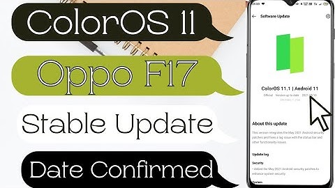 Oppo F17 get colorOS 11 stable update | date confirm | colorOS 11 | android 11 | oppo f17 | rollout