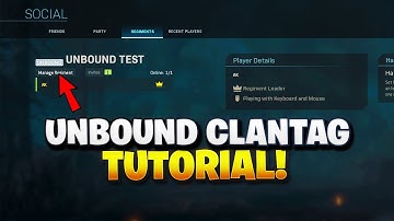 MODERN WARFARE: HOW TO CHANGE YOUR CLAN TAG TO UNBOUND (COD MW  UNBOUND CLAN TAG REGIMENTS TUTORIAL)