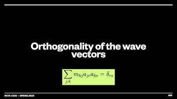 Coupled Oscillations: part 3 (normalization equation)