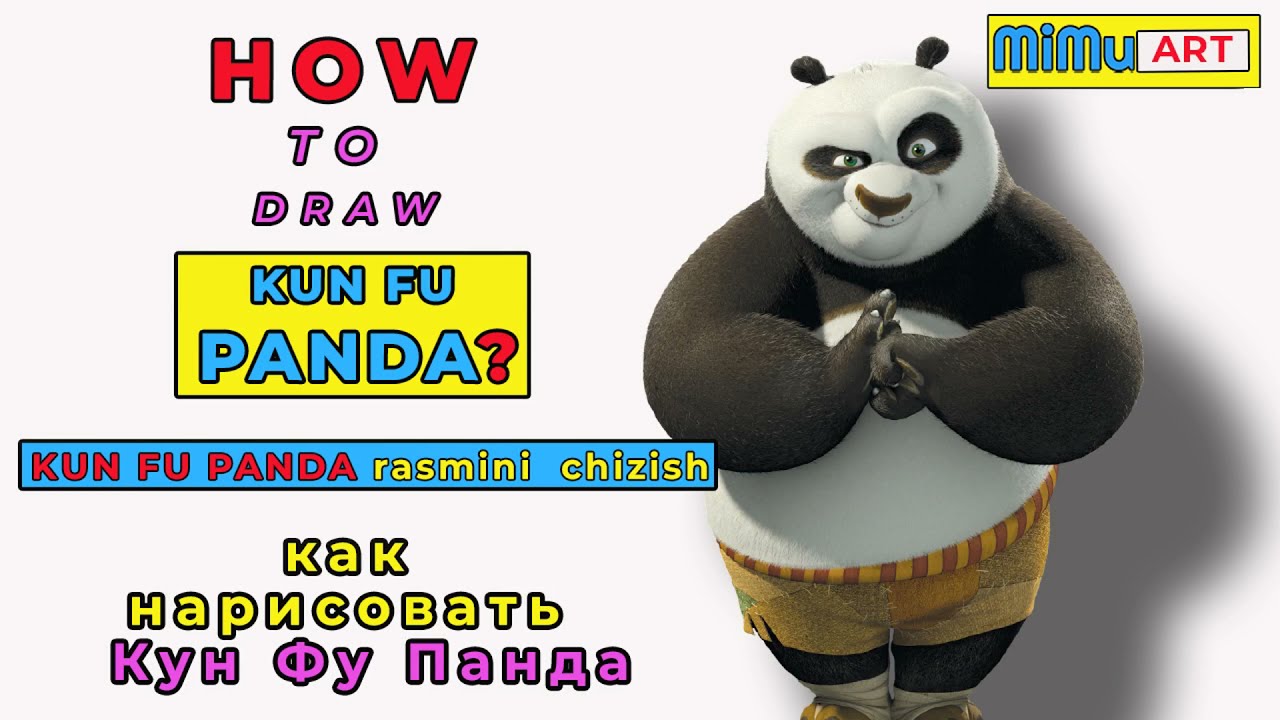How To Draw A Kun Fu Panda Kun Fu Panda Rasmini Chizish Kak Narisovat Kung Fu Panda Drawing Youtube