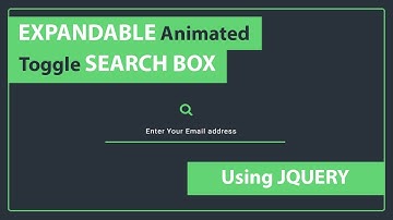 CSS Expandable Search box | Search box In HTML CSS & Jquery