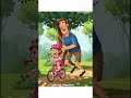 Needhele 💛 | Emotional Father Daughter Love Song | Cartoon Lyrical Video | Telugu Shorts