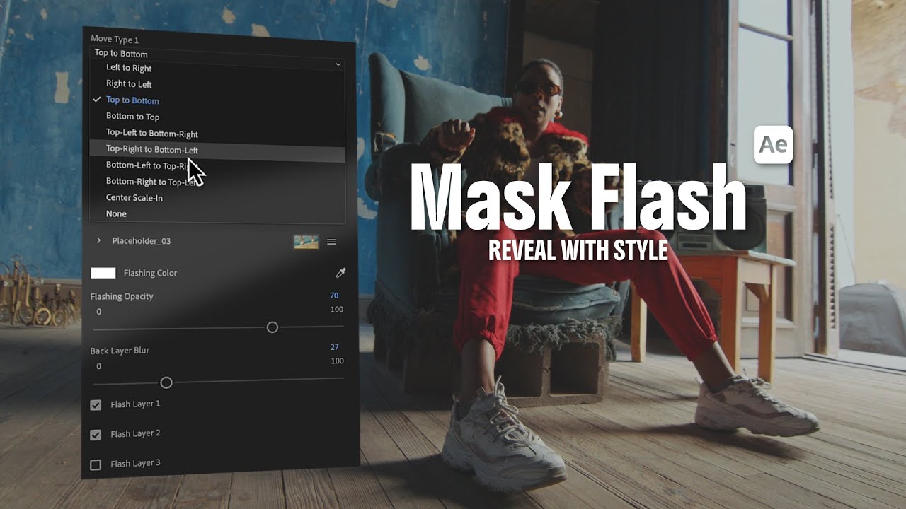 Mask Flash Transitions After Effects Tutorial - YouTube