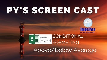 CH034 Conditional Formatting in Excel Above Average Below Average Top ten etc