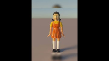 3d images of squid game doll 😃