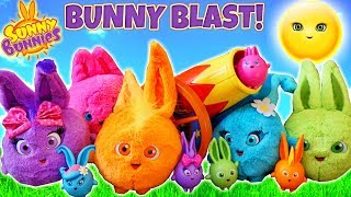 SUNNY BUNNIES Toy Bunny Plush and Cannon For Launching Big Boo Turbo Iris Hopper Shiny