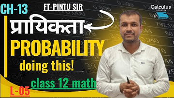 class-12 math  || chapter-13 probability  L-5