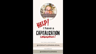 The cApitAlizaTION Conundrum!