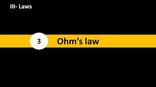 III- 3) Ohm's law