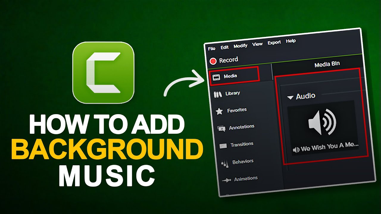 How to add Background Music to Video in Camtasia | Video Editing ...