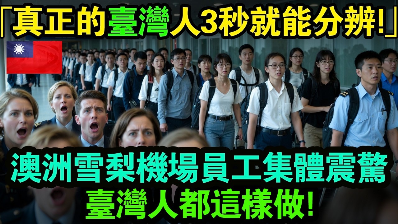 「真正的台灣人3秒就能分辨！」澳洲雪梨機場員工集體震驚：他們竟然這樣做！😱✈️#taiwan #台灣 #台灣故事 #台灣文化 #台灣科技 #台灣經濟