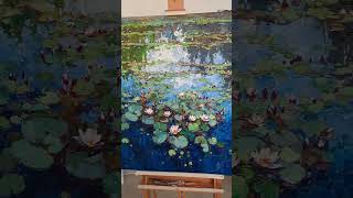 Water lilies oil painting Valiulina youtube screenshot 5