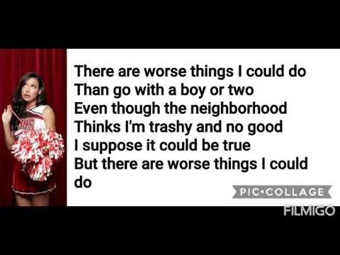 There are worse things i could do- glee Lyrics video