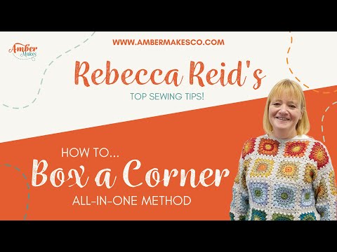 How to sew a box bottom corner bag - Rebecca Reid's all in one method sewing hack