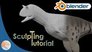 How to Sculpt a 3D Dinosaurs with Blender (timelapse)