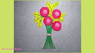 Cute Bunch of flowers Hand Embroidery Designs:Wall Mate:Sofa Cover etc-08: #Miss_A #StayHome