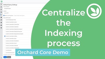 Centralize the Indexing process - Orchard Core Demo