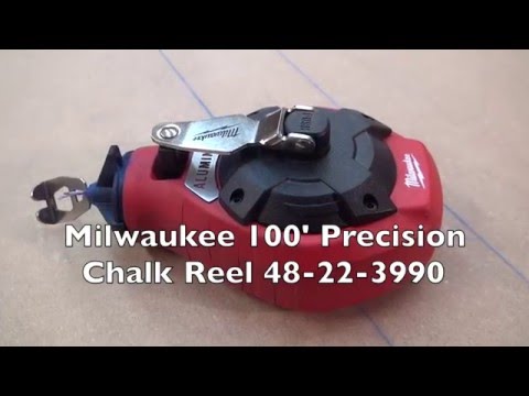 Milwaukee* 48-22-3986 100' / 30M Bold Line Chalk Reel and Red Chalk Refill