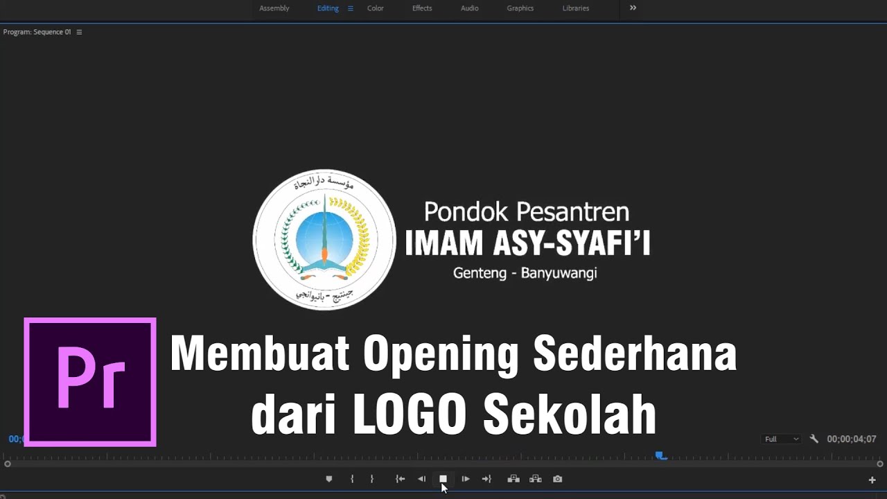  Cara  Membuat Opening Sederhana dari Logo Sekolah  YouTube