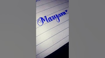 How to write Maryam with cut marker?#subscribers subscribe for more vedios